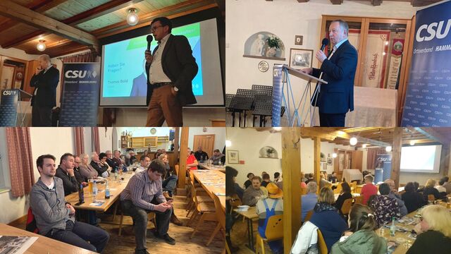 Fotocollage von der Wahlversammlung in Untereschenbach (Fotos: Kilian Warmuth)